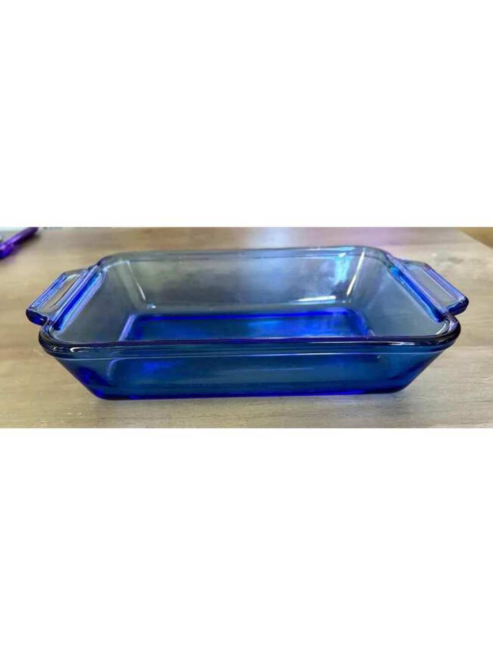 Vintage Anchor Hocking 1 Quart Cobalt Blue Glass Baking Dish 6x9